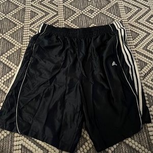 Adidas mens 2xl blue drawstring athletic shorts, used